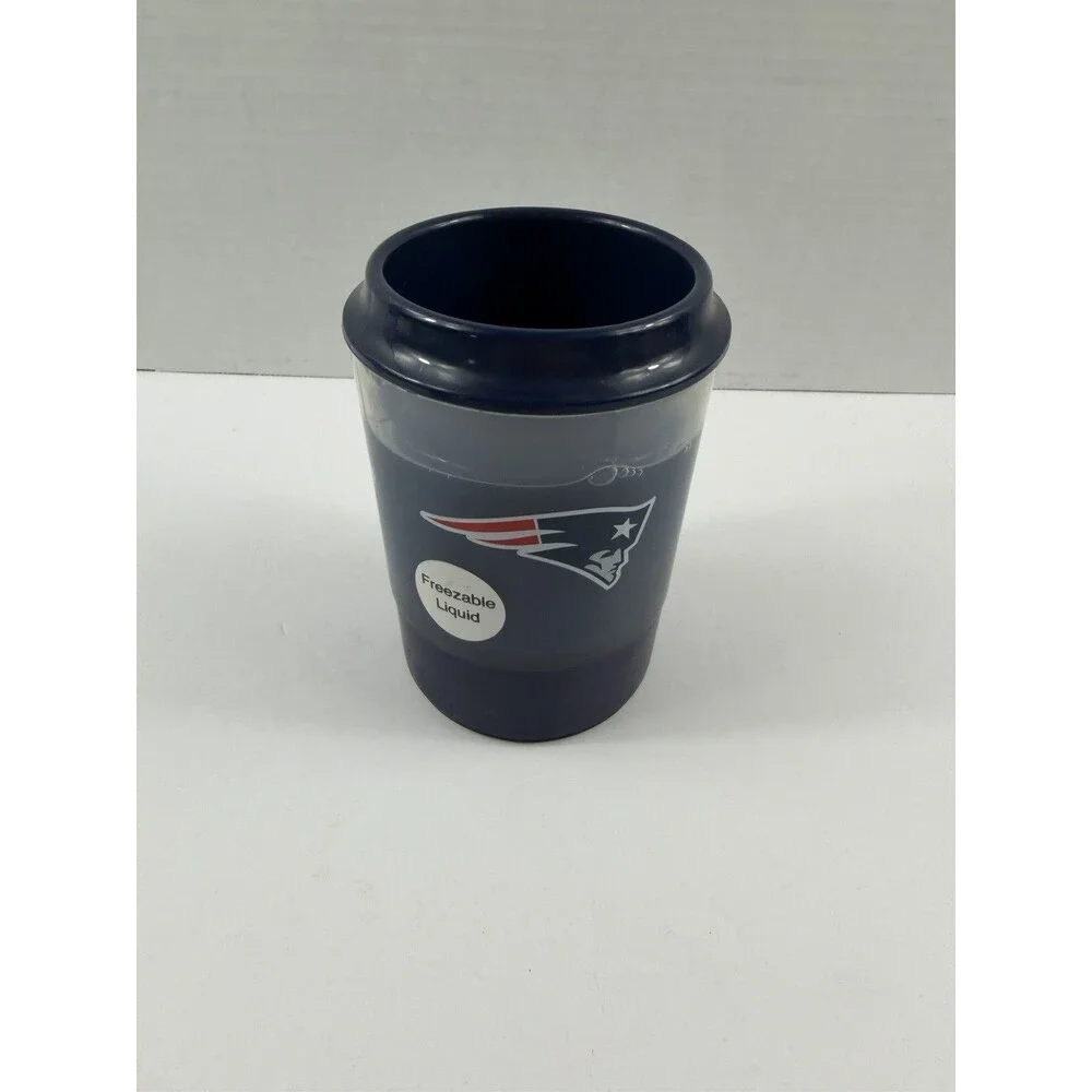 Set of 2 NFL New England Patriots 10 oz. Freezable Liquid Cups Tumblers New
